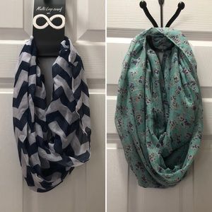 TWO infinity scarves NWT!